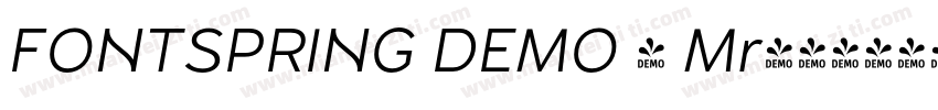 FONTSPRING DEMO - Mr字体转换